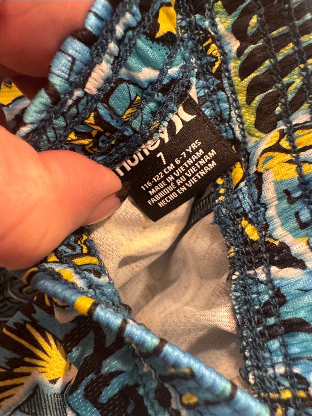 Hurley Navy Tank Top with Yellow & Light Blue Logo - Picture 3 of 4